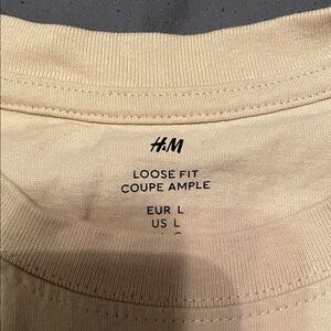 H&M Cream Loose Fit Tee